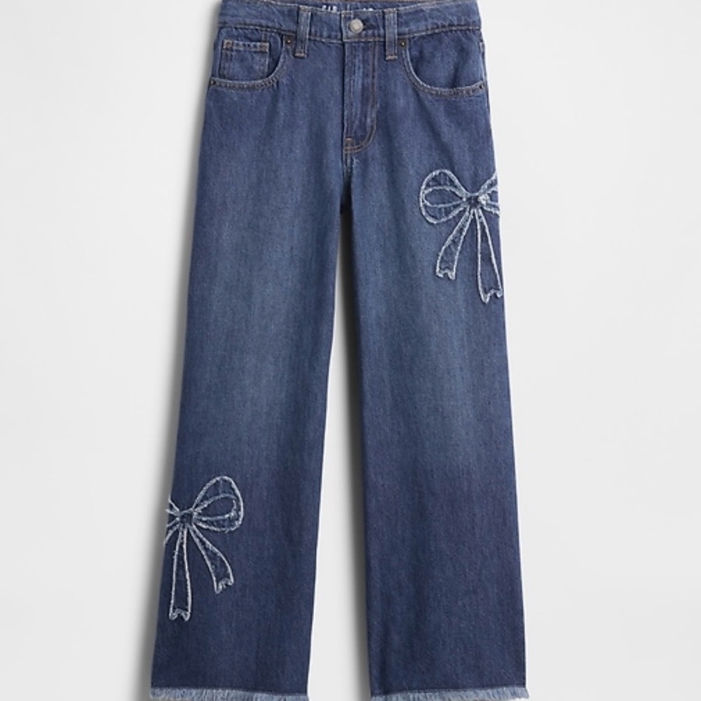 Gap kids Blue Jeans with Bow detail